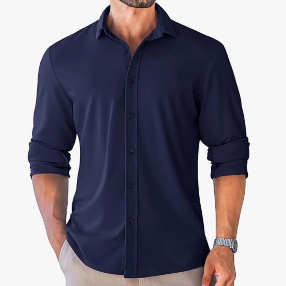 Men’s Wrinkle Free Button Down Shirt
